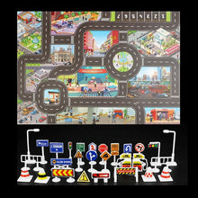 City Traffic Road Map Play Mat: Baby Carpet Game - Tiny Details