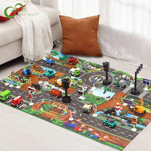 City Traffic Road Map Play Mat: Baby Carpet Game - Tiny Details