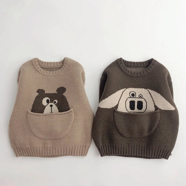 Cartoon Knit Pullover Sweater