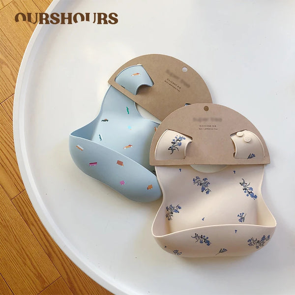 Ins Style Waterproof Silicone Baby Bibs