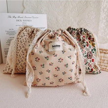 Printed Flower Diaper Bag: Cotton Nappy Stroller Carry Pack - Tiny Details