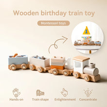 Montessori Wooden Train Trolley Toy