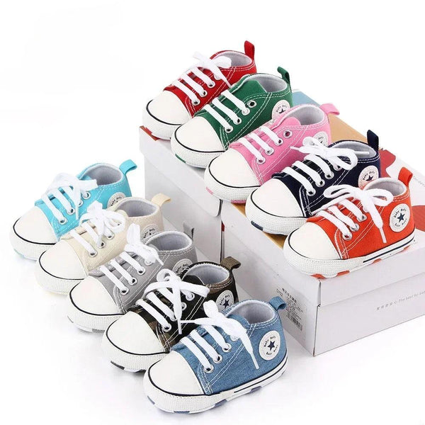 Canvas Baby First Walkers: Infant Anti-Slip Sneakers - Tiny Details
