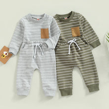 Boy Striped Sweatshirt Set