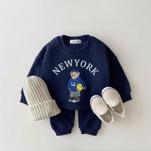 Letter Bear Hoodie Set: Kids' Casual 2-Piece Sports Suit - Tiny Details