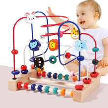 Montessori Wooden Bead Maze Roller Coaster Toy