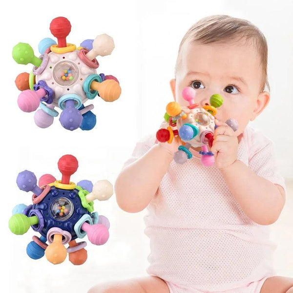Rotating Rattle Ball: Baby Development Toy & Teether - Tiny Details