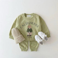 Letter Bear Hoodie Set: Kids' Casual 2-Piece Sports Suit - Tiny Details