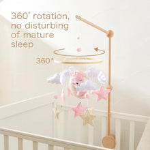 Wooden Crib Mobile with Bear Rattles