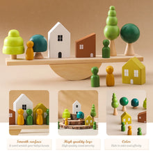 Wooden Forest House Stacking Blocks - Montessori Sensory & Education Toy Set