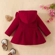 Ruffled Fleece Hooded Baby Coat