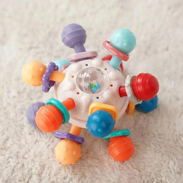 Rotating Rattle Ball: Baby Development Toy & Teether - Tiny Details