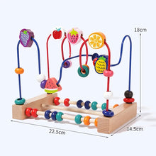 Montessori Wooden Bead Maze Roller Coaster Toy