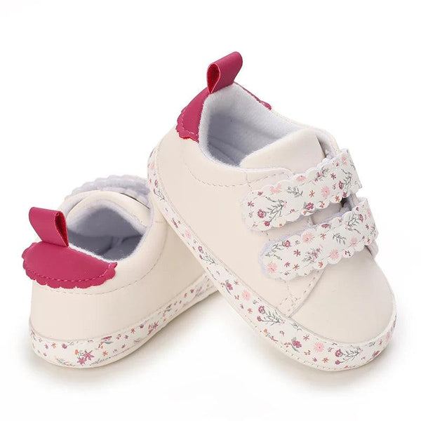 Infant Fashion Sneakers: White Soft-soled Shoes - Tiny Details