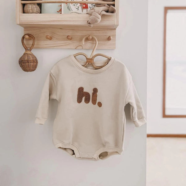 Baby Letter Embroidery Rompers