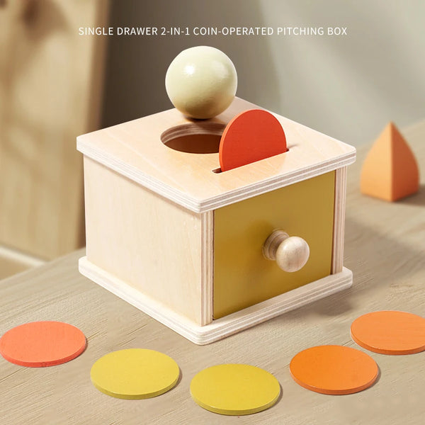 Montessori Color & Shape Cognition Rolling Drum Toy