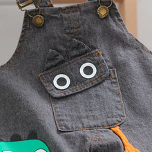 Baby Denim Overalls & Cotton T-Shirt Set